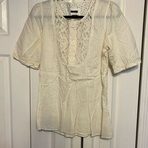 Sanctuary cream lace blouse